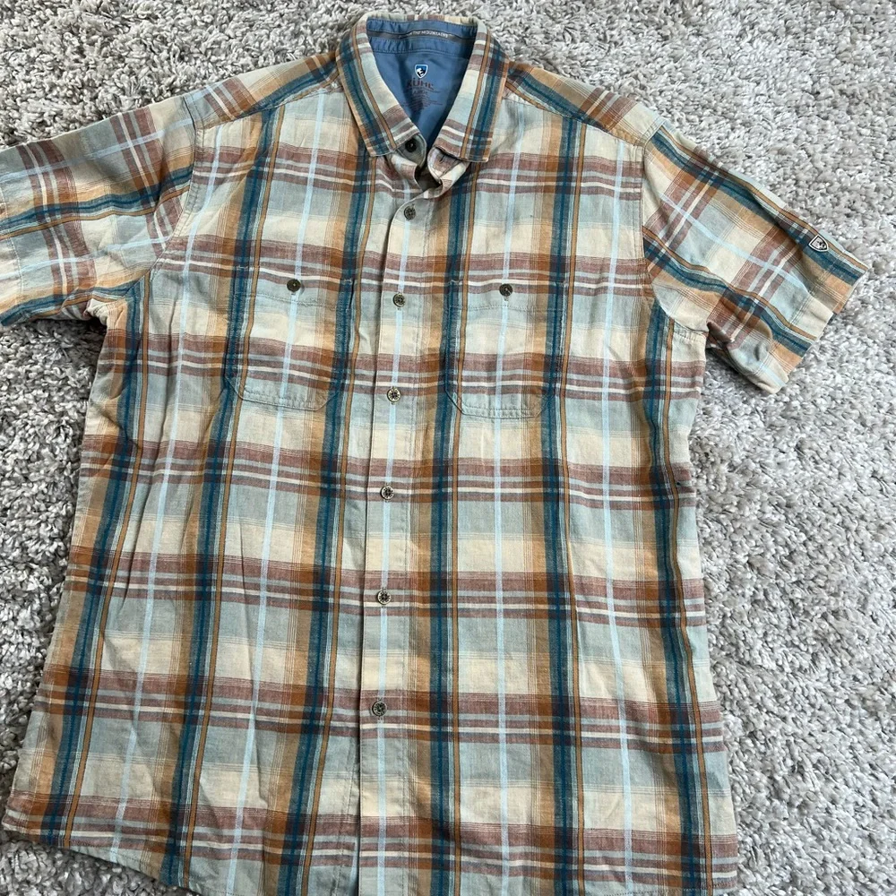 Kuhl Blue and Brown Plaid/Maroon Button-Down Shirt lot - Picture 9 of 14